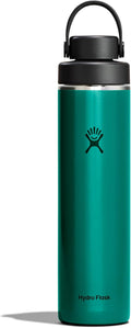 Hydro Flask Lightweight Wide Flex Chug Cap - Insulated Stainless Steel Water Bottle 24 Oz Emerald Green