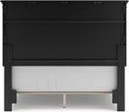 Signature Design by Ashley Lanolee Transitional Full Panel Bed with Tapered Feet, Foundation or Box Spring Needed, Black