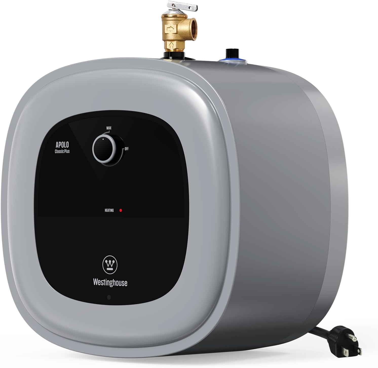 Westinghouse 8 Gallon Electric Mini Tank Water Heater, 120V, 1440W Instant Hot Water for Point of Use, Compact Under Sink & RV Design, Easy Wall/Floor Mount, CSA Listed (Gray)