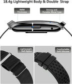 Smart Bracelet for Men Women, Health Activity Fitness Trackers, 24H Sleep Tracker, 24/7 Continuous Heart Rate/Blood Pressure/HRV/Stress Monitor, 170+ Sports Modes Smart Wristband with Free APP 2 Bands