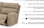 Signature Design by Ashley Next-Gen DuraPella 5-Piece Power Reclining Sectional, Modular L-Shaped Sofa with Zero Gravity Recline and Adjustable Headrest, Water Resistant Faux Leather Couch, Sand