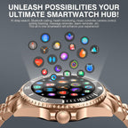 SOUYIE AI Smart Watch for Men, 1.19" AMOLED 44mm, 24/7 Heart Rate Blood Pressure Blood Oxygen Sleep Monitor, 107 Sports Tracker, IP67 Waterproof, Bluetooth Call Voice Assistant, for Android iOS Gold