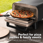Ninja Artisan Electric Outdoor Pizza Oven with Stone | 12-inch Pizza in 3-minutes | 700F Max Temp | 5-in-1 Functionality – Pizza, Bake, Broil, Proof & Warm | Makes Full Meals | Gray | MO201