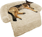 GGIB Cooling Dog Bed Mat with Bolster Pillow Washable Dog Couch Cover Breathable Summer Pet Couch Bed Protector Indoor(Large, Cooling Grey)