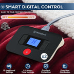 Westinghouse Electric Blanket Queen, Heated Blanket Queen Size with 10 Heating Levels and 1 to 12 Hours Heating Time Settings, Flannel to Sherpa Reversible, Machine Washable (84" x 90", Red)