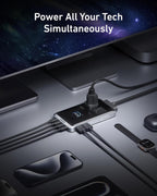 Anker Prime Charging Station, 240W 8-in-1 USB C Power Strip, 5 ft Detachable Extension Cord, 2 AC, 4 USB C, 2 USB A, for iPhone 15/14, Desktop Accessory for MacBook, Home, Office (Not for Travel)