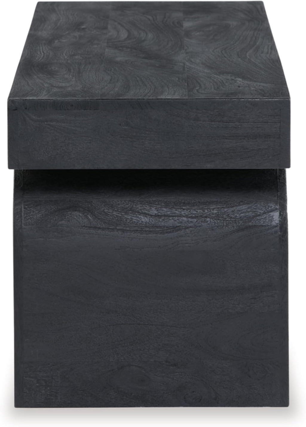 Signature Design by Ashley Holgrove Contemporary Accent Bench with Oversized Legs and for Living-Room, Home-Office or Entryway Use, Black