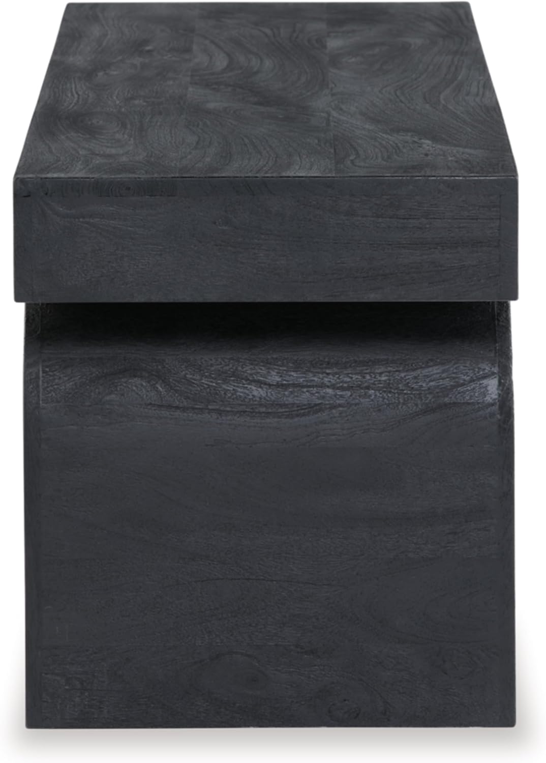 Signature Design by Ashley Holgrove Contemporary Accent Bench with Oversized Legs and for Living-Room, Home-Office or Entryway Use, Black