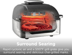 Ninja Foodi Indoor Grill & Air Fryer | 5-in-1 Grill, Air Fry, Roast, Bake, & Dehydrate | Cyclonic Grilling Technology | XL Capacity | Dishwasher Safe Parts | Black/Grey | AG301