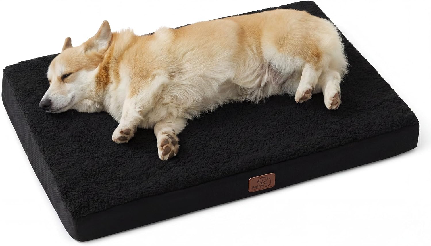 Bedsure Cooling Dog Bed for Crate, Large Breathable Pet Summer Bed, 35 Inch | Orthopedic Egg Crate Foam, Cold Summer Pad Mat, Non-Slip Bottom, Comfy Removable Washable Cover, For Pets Up to 50 lbs