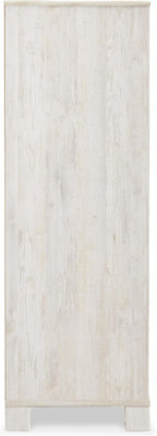 Signature Design by Ashley Paxberry Boho 5 Drawer Dressing Chest with Slider Door & 3 Adjustable Shelves, Whitewash