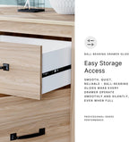 Signature Design by Ashley Battelle Casual 60" Home Office Desk with 1 Drawer and Cabinet Door, Light Brown