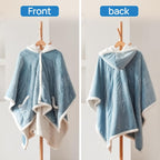 Westinghouse Wearable Heated Throw Blanket, Electric Heated Wrap Poncho Shawl with Pockets, 6 Heating Levels & 2-10 Auto Shut-Off, 50 x 60 Inch, Gift for Family, Friends, Machine Washable, Light Blue