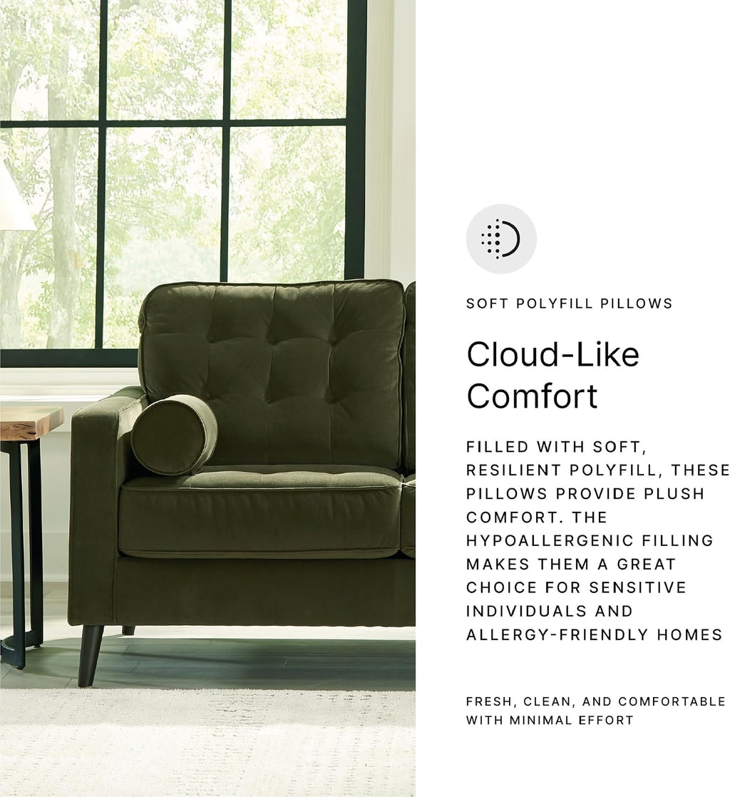 Signature Design by Ashley Reveon Lakes Contemporary Loveseat with Tufted Cushion and Removable Cushion, Green