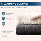 Westinghouse Electric Blanket Queen, Heated Blanket Queen Size with 10 Heating Levels and 1 to 12 Hours Heating Time Settings, Flannel to Sherpa Reversible, Machine Washable (84" x 90", Red)