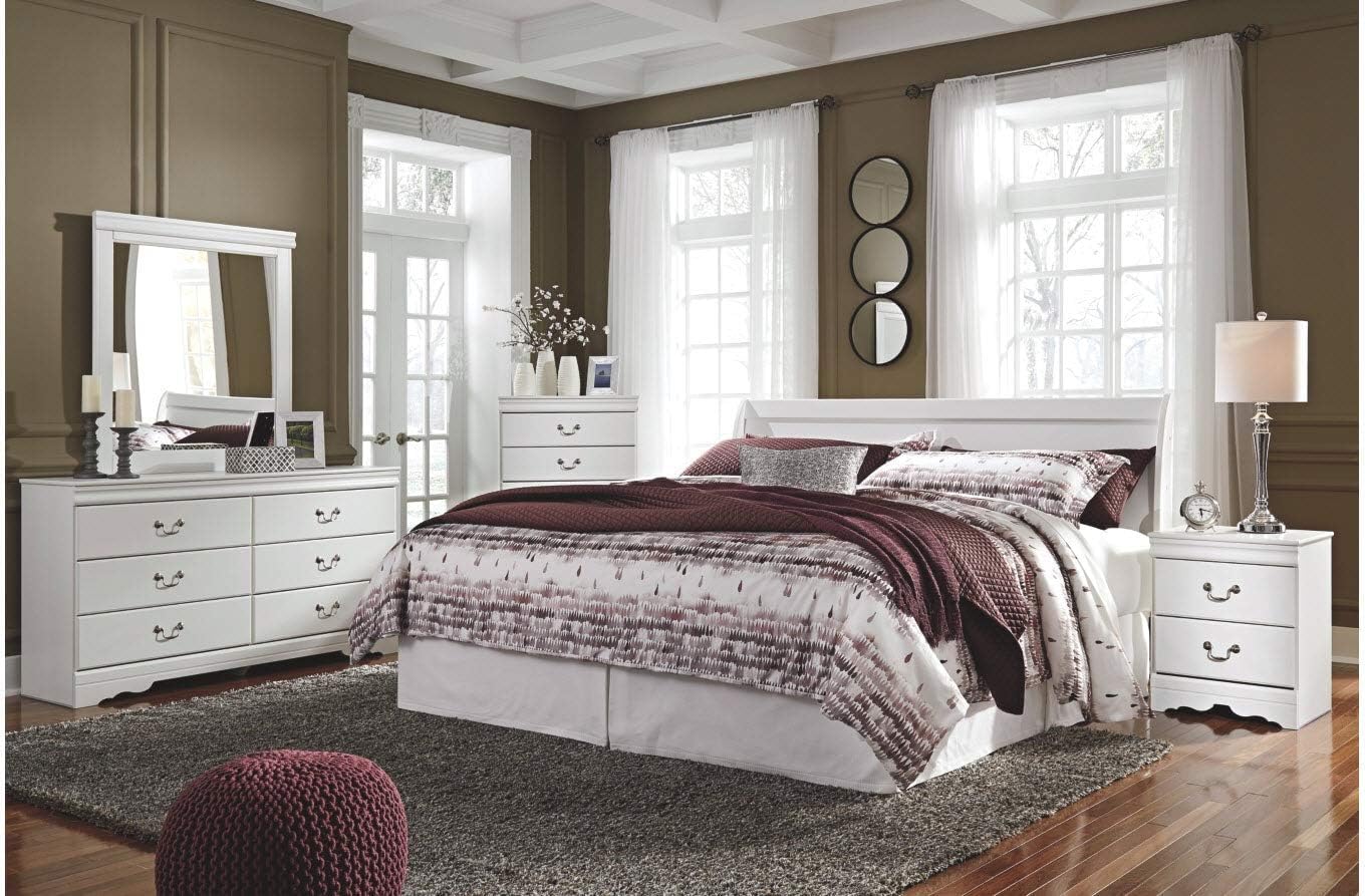 Signature Design by Ashley Anarasia Modern Glam Children's 6 Drawer Dresser, White