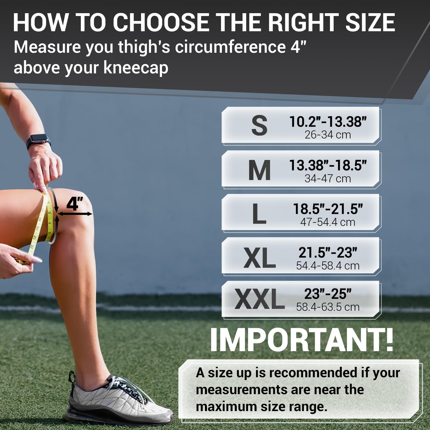 DR. BRACE ELITE Knee Brace with Side Stabilizers & Patella Gel Pads for Maximum Knee Pain Support and fast recovery for men and women-Please Check How To Size Video (Moon, Large)