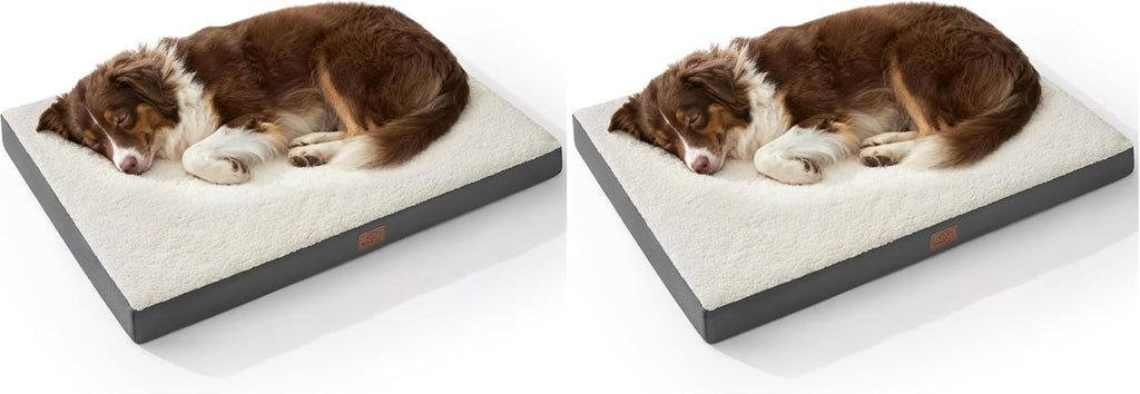 Bedsure Cooling Dog Bed for Crate, Large Breathable Pet Summer Bed, 35 Inch | Orthopedic Egg Crate Foam, Cold Summer Pad Mat, Non-Slip Bottom, Comfy Removable Washable Cover, For Pets Up to 50 lbs