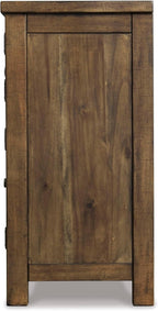 Signature Design by Ashley Moriville Dining Server, Rustic Sideboard Buffet Cabinet, 56" W, Grayish Brown, Storage for Kitchen & Dining Room