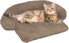 GGIB Cooling Dog Bed Mat with Bolster Pillow Washable Dog Couch Cover Breathable Summer Pet Couch Bed Protector Indoor(Large, Cooling Grey)