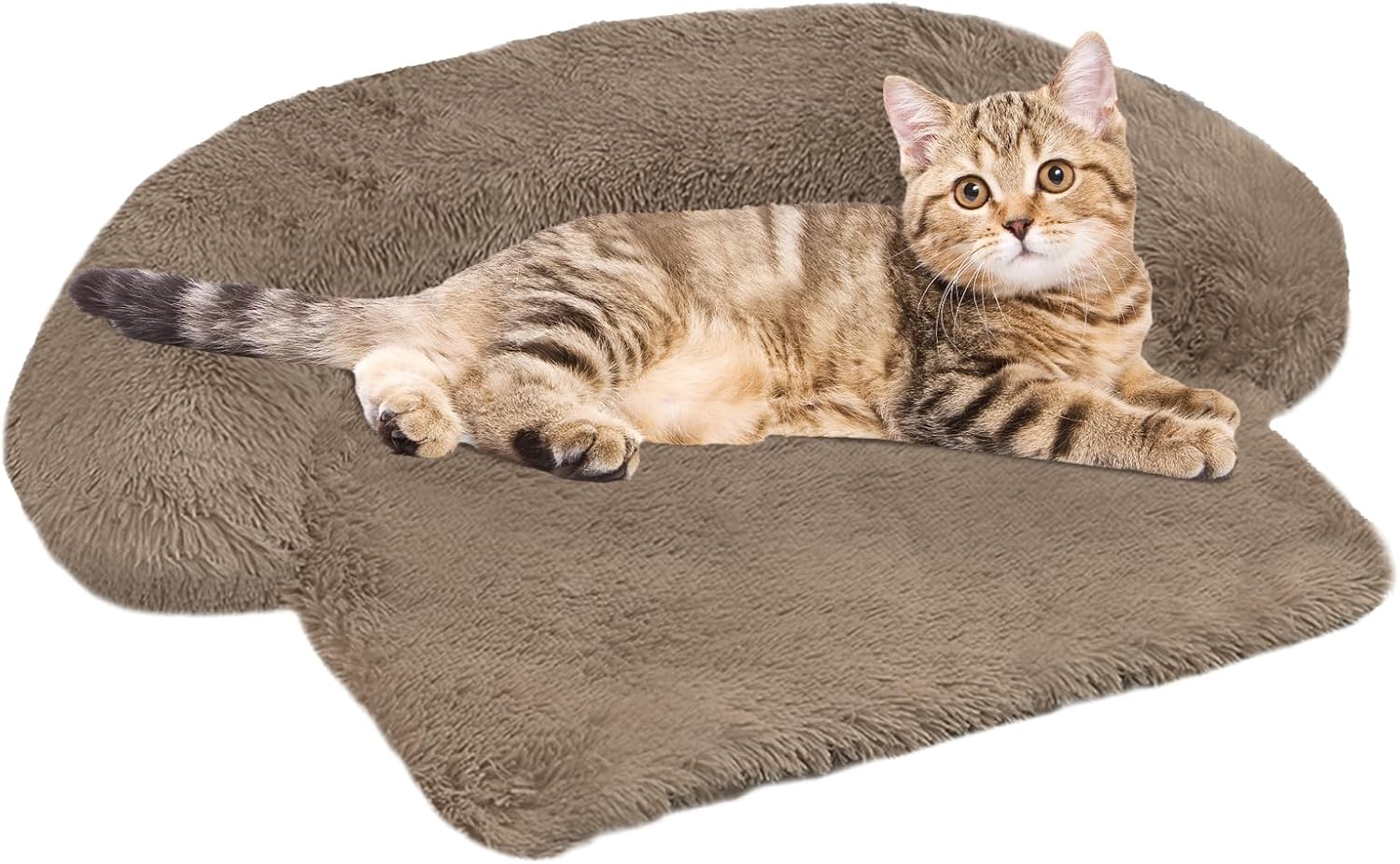 GGIB Cooling Dog Bed Mat with Bolster Pillow Washable Dog Couch Cover Breathable Summer Pet Couch Bed Protector Indoor(Large, Cooling Grey)