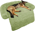 GGIB Cooling Dog Bed Mat with Bolster Pillow Washable Dog Couch Cover Breathable Summer Pet Couch Bed Protector Indoor(Large, Cooling Grey)