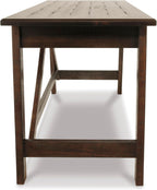 Signature Design by Ashley Baldridge Home Office Desk With Drawers, Rustic Industrial,Wood Construction, Smooth-Gliding Storage for Workspaces, Ideal for Home Offices, Brown