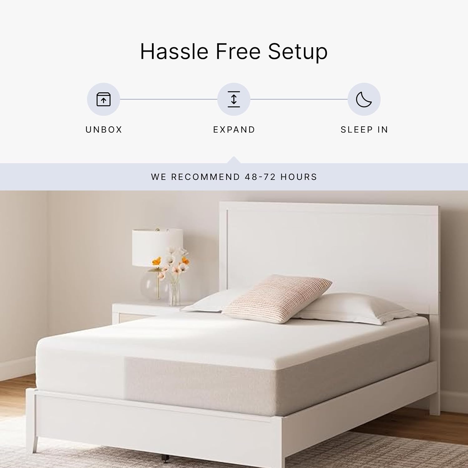 Signature Design by Ashley Queen Size Cool Max 12 Inch Medium Plush Cooling Gel Infused Memory Foam Mattress for Pressure Relief, Fiberglass-Free, Mattress in A Box