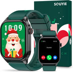 SOUYIE 2025 Christmas Theme Smart Watch for Men Women Android iPhone, with Bluetooth Call(Answer/Make Call), 2.04" Fitness Tracker IP68 Waterproof, 136+ Sports, Heart Rate Blood Oxygen Sleep Monitor