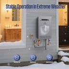 Westinghouse Propane Tankless Water Heater Outdoor, 8.1 GPM 180,000 BTU Whole House Instant Hot Water Heater, ±1°F Temp Stability, Non-Condensing on Demand High Efficiency for 3-5 Fixtures, LPG, 26L