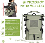 Wakytu Dog Backpack Carrier for Small Dogs,Pet Carrier for Travel & Hiking | Hands-Free Puppy Backpack,Adjustable Padded Breathable Straps,Ergonomic Front Facing Dog Carrier Backpack