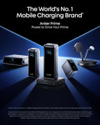 Anker Prime Charger,160W 3-Port Compact GaN USB C Charger,Smart Display,Touch Control,Up to 140W Fast Charging for One Device,for MacBook Pro,Laptop,iPhone 17 Series(Cable Not Included,Non-Battery)