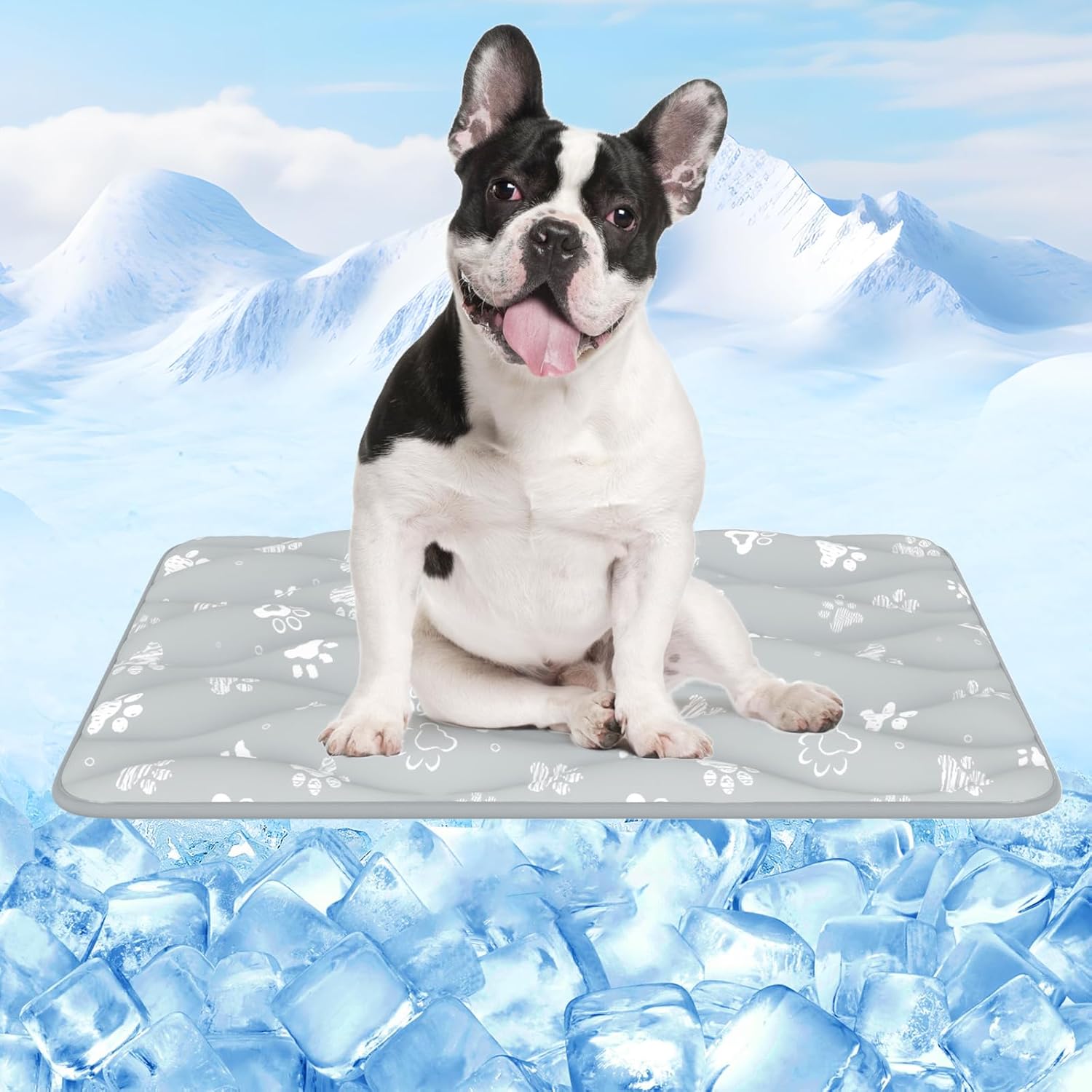 Rywell Super-Absorbent Cooling Mat for Dogs 44"x32" Arc-Chill 3.0 & Color-Changing Dog Cooling Mat, Stay Cool & Dry, Washable, Non-Slip Pet Bed Mat for Floors, Sofas, Kennels