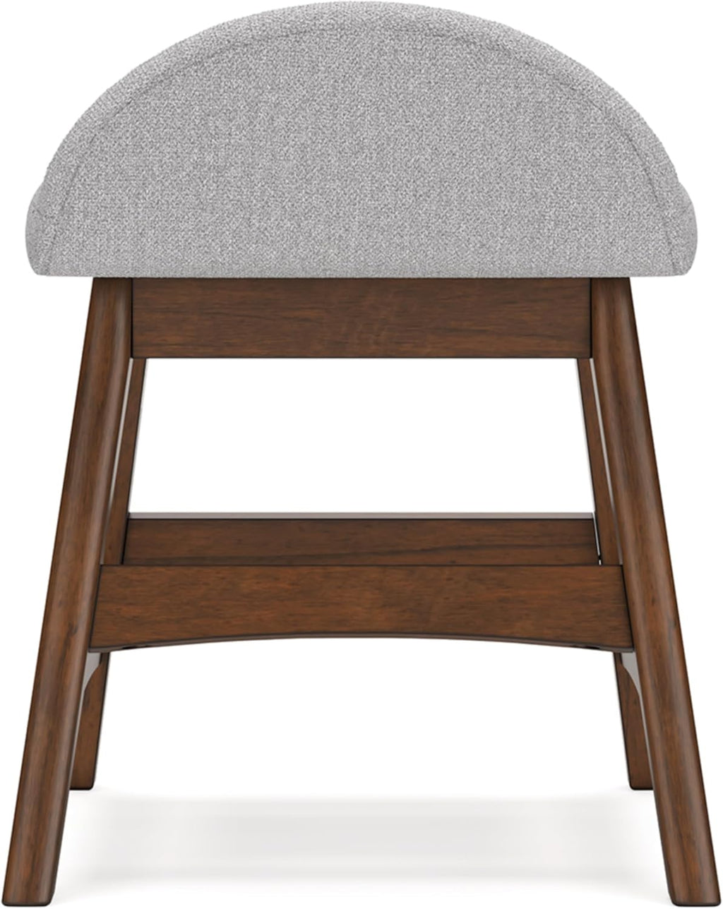 Signature Design by Ashley Lyncott Casual Upholstered Armless Home Office Desk Chair with Backless Design, Light Gray & Light Brown