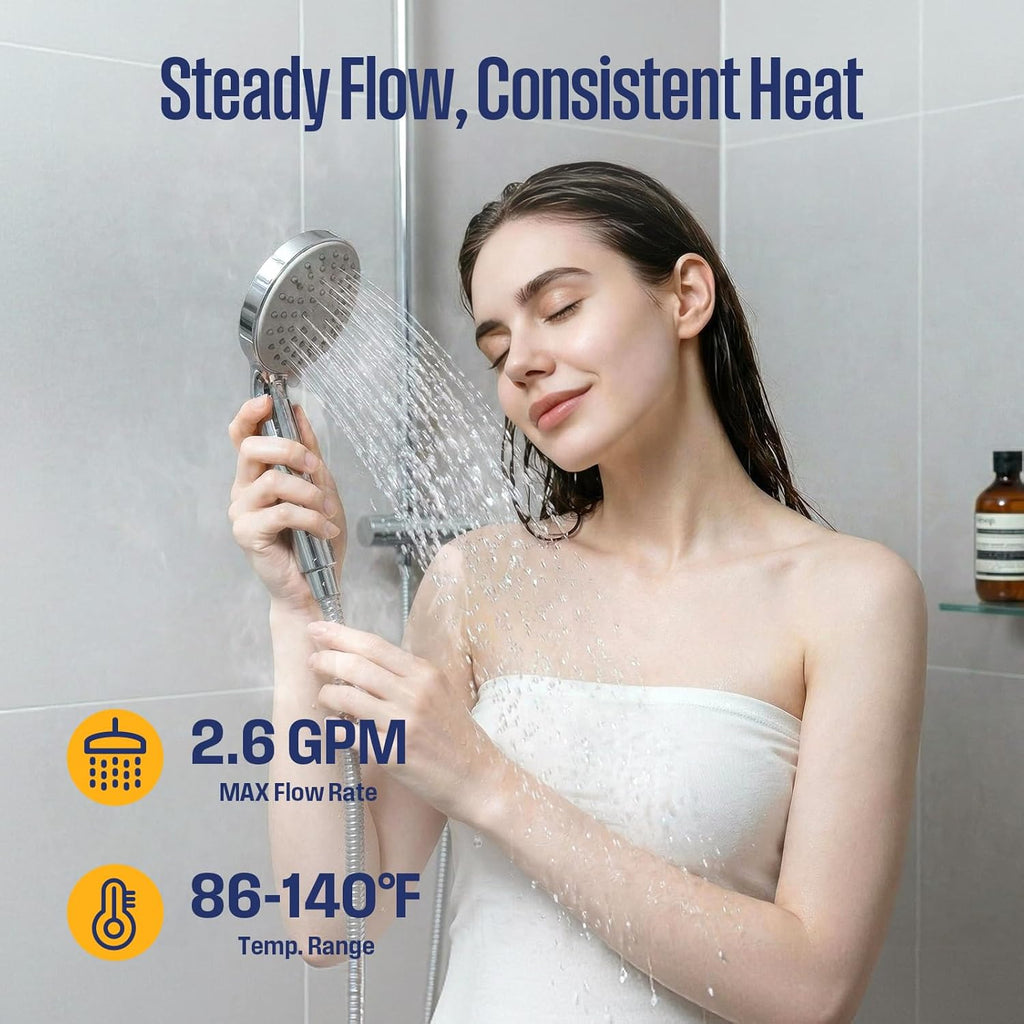 Westinghouse Tankless Water Heater Electric 11kW 240V, Max 2.6 GPM with LED display, On Demand Instant Hot Water Heater, WIFI & Self Modulating High Efficiency, Copper Heating, ETL Certified