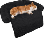 GGIB Cooling Dog Bed Mat with Bolster Pillow Washable Dog Couch Cover Breathable Summer Pet Couch Bed Protector Indoor(Large, Cooling Grey)