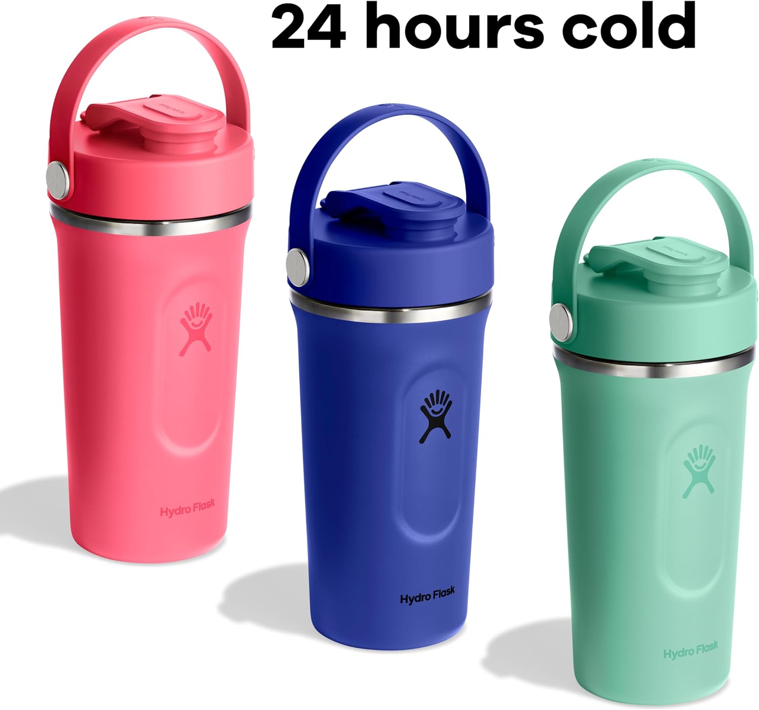 Hydro Flask Shaker Bottle – Insulated Stainless Steel Gym Bottle for Pre Workout & Protein 24 Oz Popstar Pink