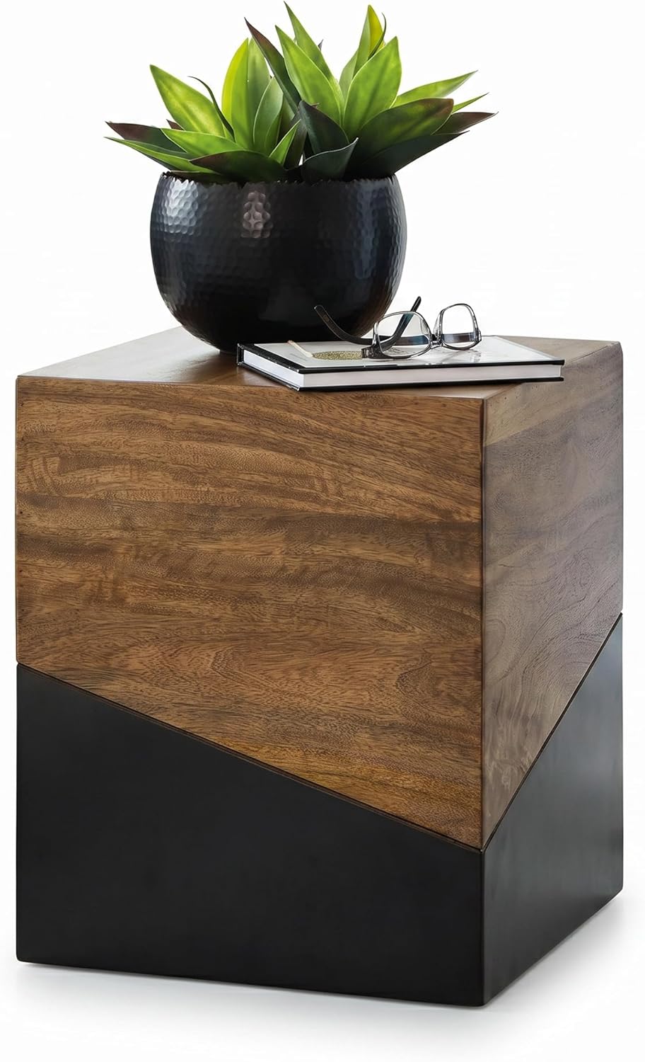 Signature Design by Ashley Trailbend Eclectic Accent End Table, Brown & Gunmetal
