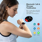 Smart Watches for Women, Answer/Make Call, 1.04'' AMOLED, 24H Sleep Tracker, Fitness Tracker with Heart Rate/Blood Pressure/SpO2/Stress Monitor, 100+ Sport Modes Waterproof Smartwatch for IOS/Android
