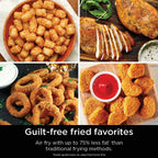 Ninja Air Fryer, 8 QT DoubleStack 2-Basket, Space Saving Design, Cooks 2lb Chicken Wings, Feeds up to 6 People, 6-in1 Air Fryer, Roast, Bake & More, Easy to Clean, Dishwasher Safe Parts, Black, SL201