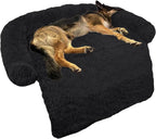 GGIB Cooling Dog Bed Mat with Bolster Pillow Washable Dog Couch Cover Breathable Summer Pet Couch Bed Protector Indoor(Large, Cooling Grey)