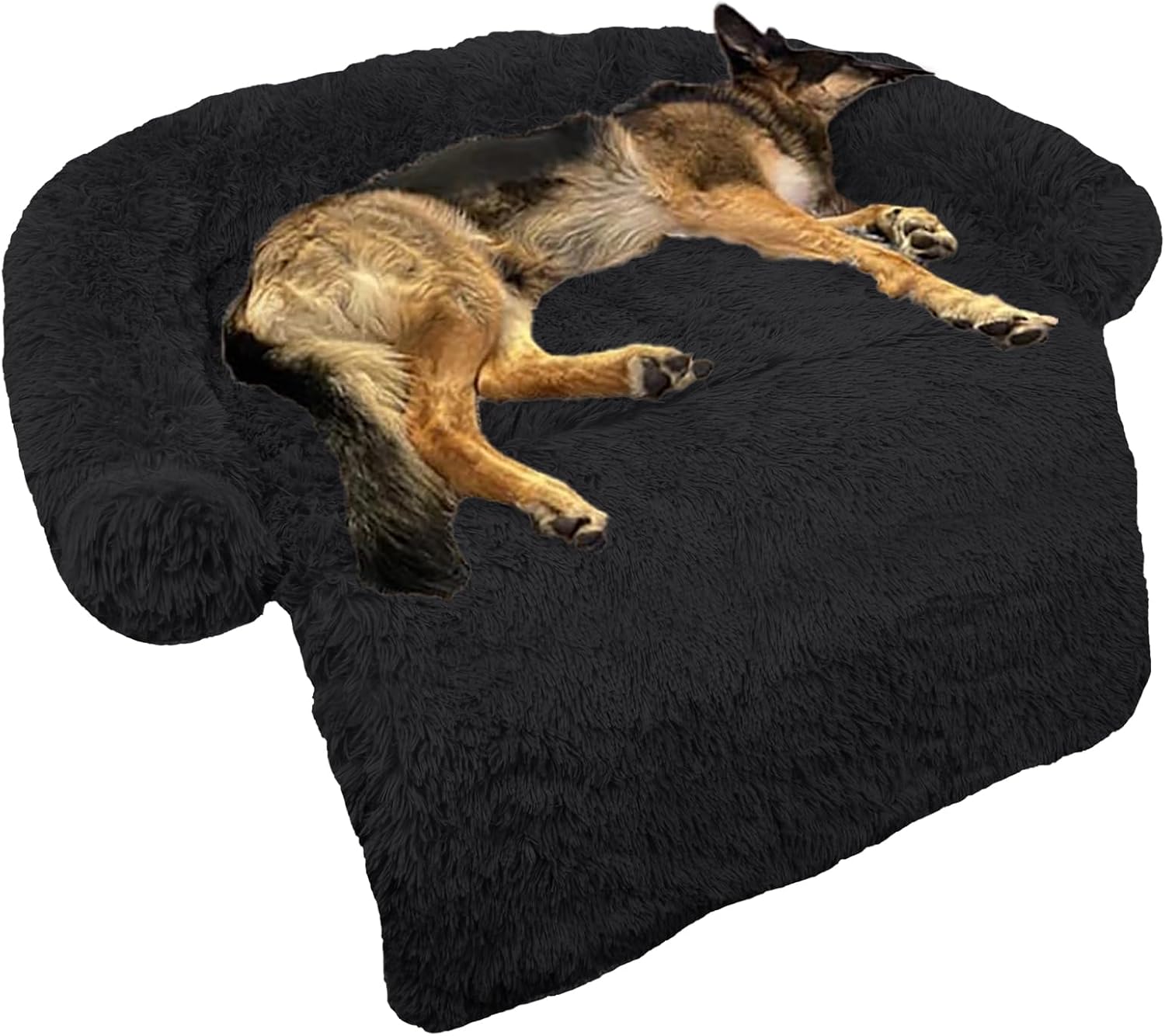 GGIB Cooling Dog Bed Mat with Bolster Pillow Washable Dog Couch Cover Breathable Summer Pet Couch Bed Protector Indoor(Large, Cooling Grey)