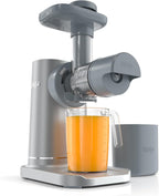 Ninja NeverClog Cold Press Juicer | Powerful Electric Slow Masticating Juicer with Pulp Control | XL Capacity | 24 oz. Juice Jug & 36 oz. Pulp Container | Dishwasher Safe | Gray | 150W | JC151SL