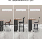 Signature Design by Ashley Skempton Modern 24" Counter Height Upholstered Barstool, 2 Count, Grayish White