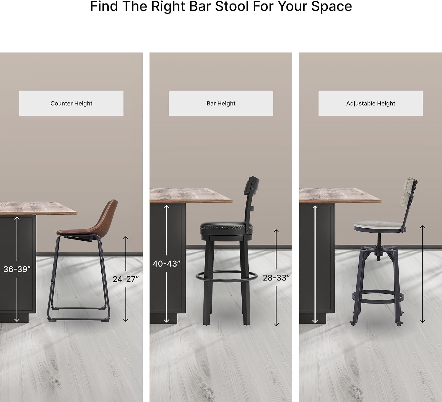Signature Design by Ashley Skempton Modern 24" Counter Height Upholstered Barstool, 2 Count, Grayish White