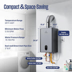 Westinghouse Smart Tankless Water Heater Gas Indoor, 10.3 GPM 199,000 BTU Natural Gas Whole House Instant Hot Water Heater, WiFi App & Voice Control, High Efficiency, Non-Condensing for 7 Fixtures