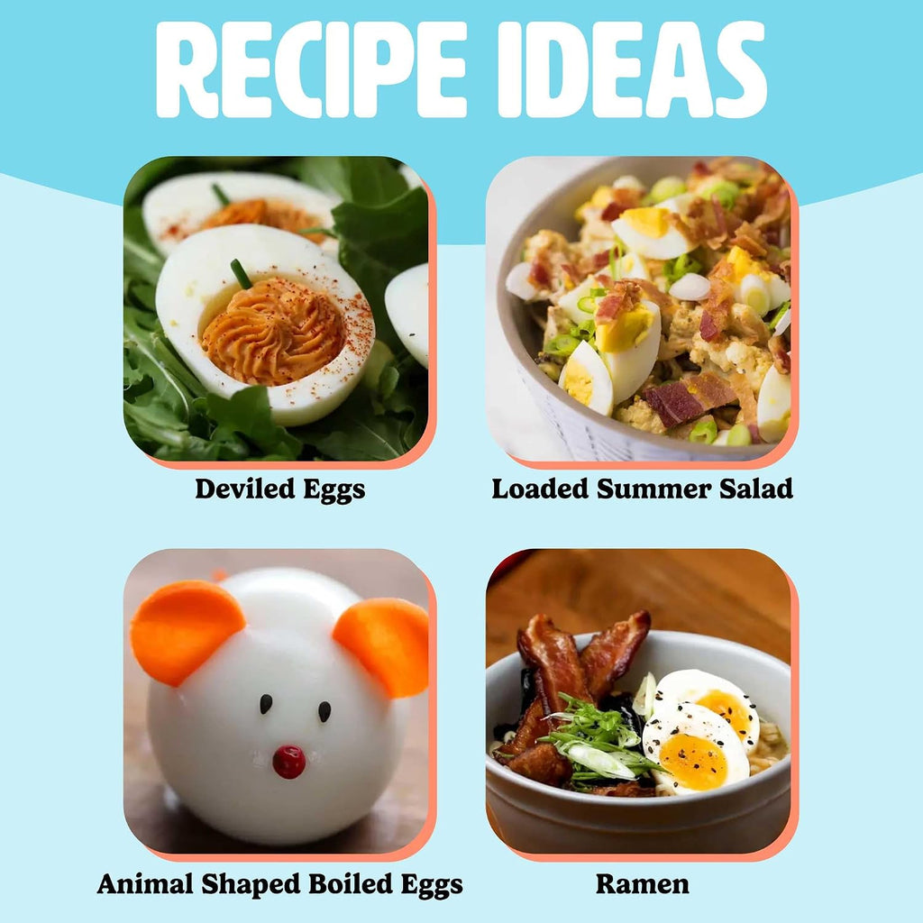 Tasty Mini Rapid Egg Cooker, 5-Egg Capacity for Perfect Hard Boiled Eggs or Omelets, Auto Shut Off, Red