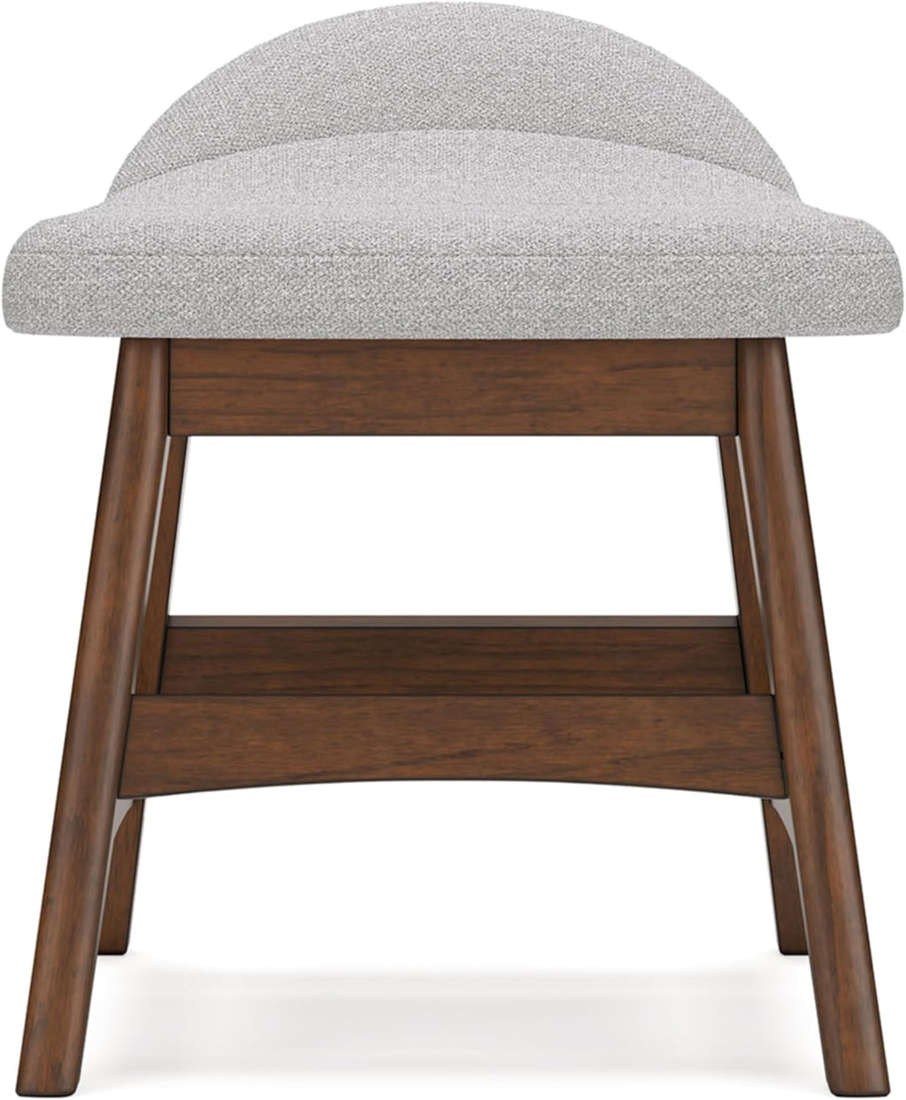 Signature Design by Ashley Lyncott Casual Upholstered Armless Home Office Desk Chair with Backless Design, Light Gray & Light Brown