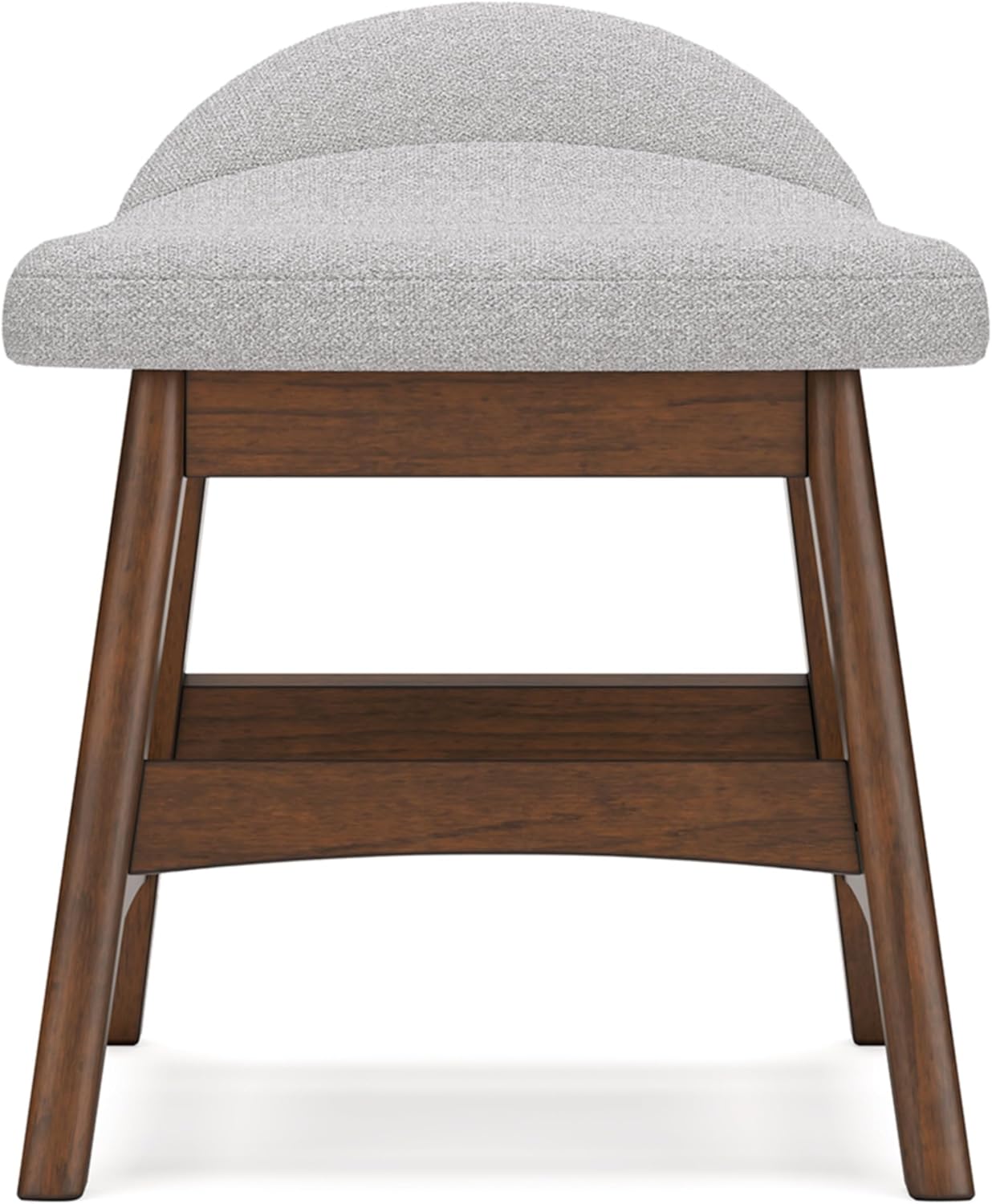 Signature Design by Ashley Lyncott Casual Upholstered Armless Home Office Desk Chair with Backless Design, Light Gray & Light Brown