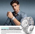 Smart Watch with 1.32" AMOLED Display, Bluetooth 5.4 Calls, 160+ Sports Modes, Fitness Tracker with Heart Rate/SpO2/Blood Pressure/Sleep Monitor, Waterproof Watch for Men Women Android and iOS Silver